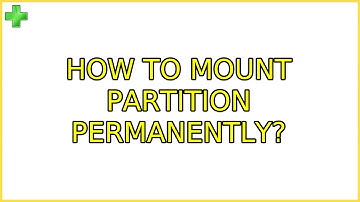 Ubuntu: How to mount partition permanently?