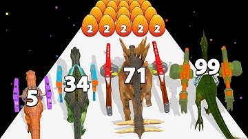 DINO GUN MADNESS - Merge Gun Run & Level Up Dinosaur (Max Level)