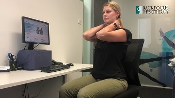 Working From Home Exercises  - Seated Thoracic Extension Stretch   -Backfocus Physiotherapy