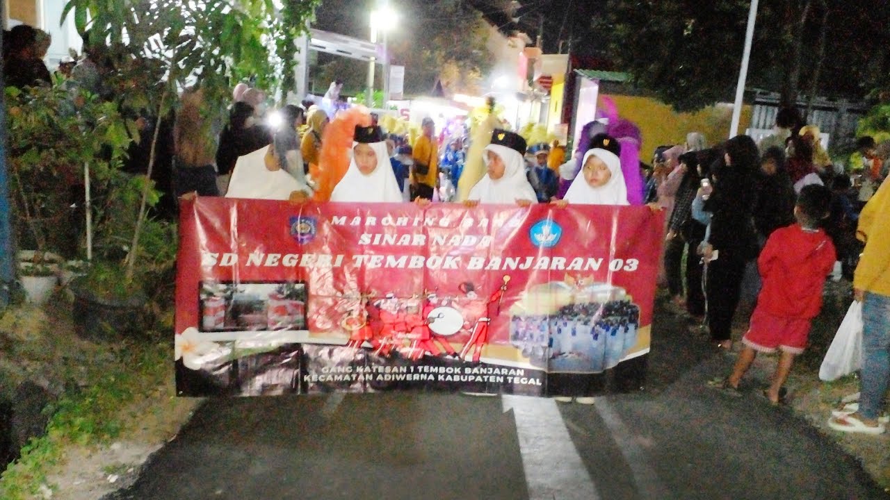 marching band SINAR NADA SD N TEMBOK BANJARAN 03,pawai tahun baru islam 1445 H desa tembok banjaran