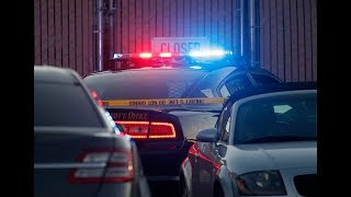 Alameda county sheriff's deputies investigate the scene of an
officer-involved shooting on 162nd street near east 14th in
unincorporated ashland, cali...