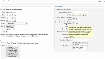 DT Register: Upcoming Events Module