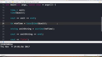 C++ mit Xcode programmieren - Datum und Uhrzeit (Teil 1: Umwandlung in einen String mit asctime())