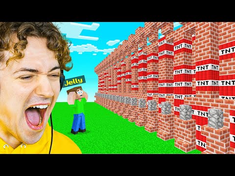 BLOWING Jelly's WALL UP In Minecraft! (Bee Town)