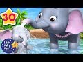 5 Elephants Having A Wash | +30 Minutes of Nursery Rhymes | Learn With LBB | #howto