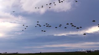 Soldiers from across USARPAC that are participating in Forager 21 conduct airborne operations