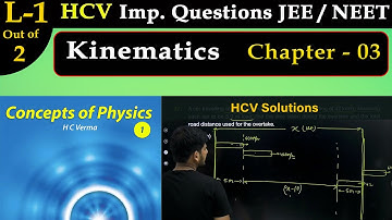 HCV Important Questions for JEE | Kinematics HC Verma Solutions | by Hemant Sir
