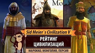 Рейтинг цивилизаций в Sid Meier's Civilization V: Марокко, Монголия, Персия