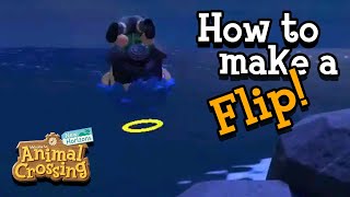 How to make a Flip into the water! Animal Crossing: New Horizons
