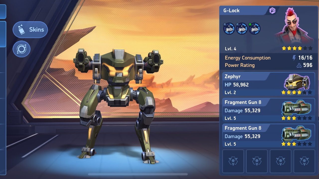 Zephyr + Fragment gun 8 (mech arena)