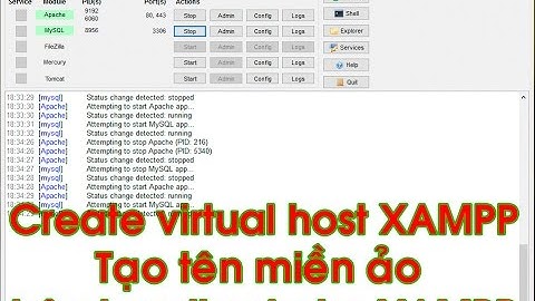 Tạo tên miền ảo cho XAMPP  - Create  virtual host xampp