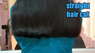 How to cut hair straight/Easy straight hair cut/straight cut for long hair/amazing Long hair cutting