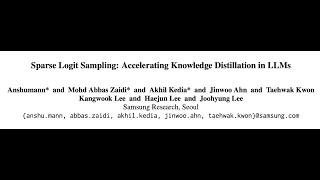 [QA] Sparse Logit Sampling: Accelerating Knowledge Distillation in LLMs