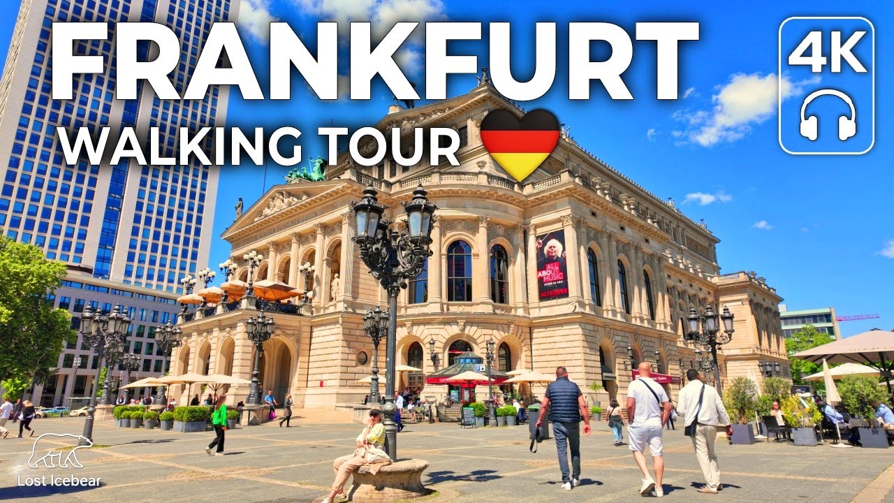 FRANKFURT 🇩🇪 Europe's Financial Capital & Opera House | Tourist Guide - 4K Walking Tour (Binaural)
