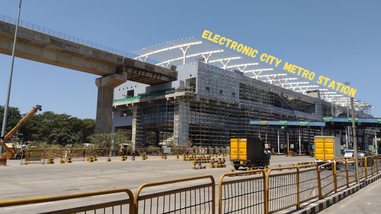 Electronic City Metro Station Progress Namma Metro March 2022 YouTube Electronic City Metro Station Progress Namma Metro March 2022 YouTube