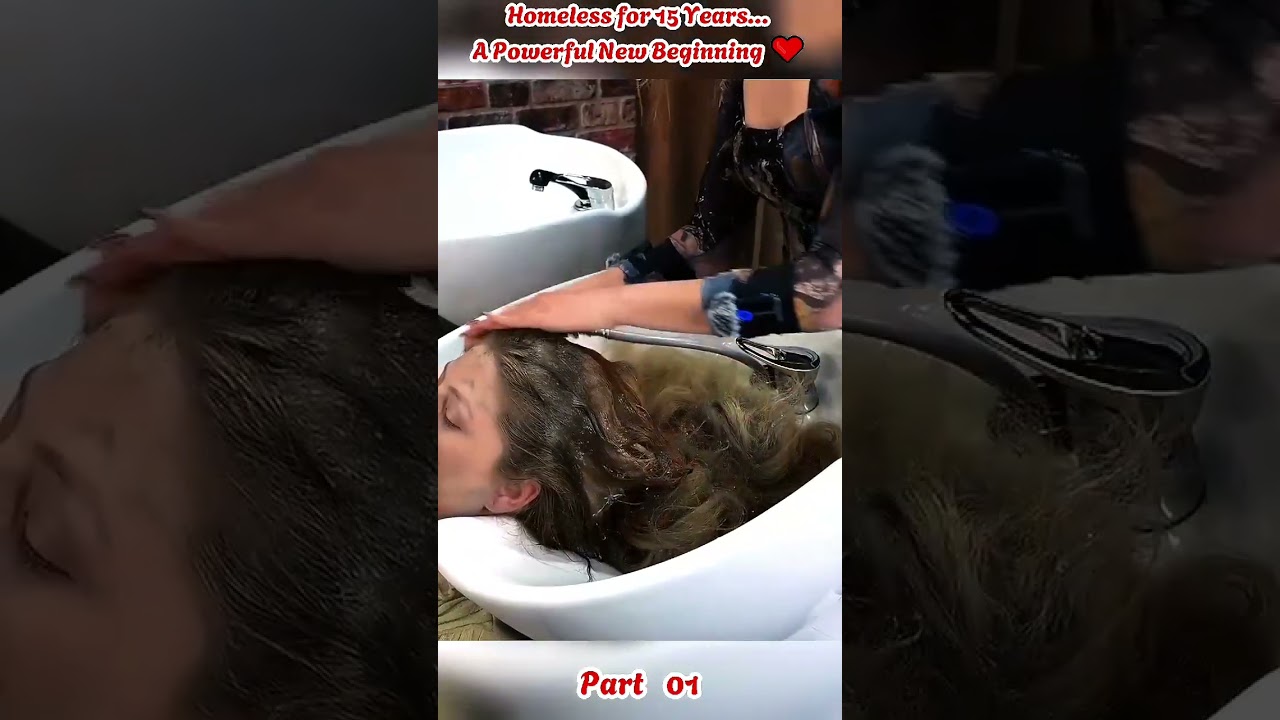 Homeless for 15 Years | A Powerful New Beginning ❤ Part 01 #haircut #transformation #asmr l