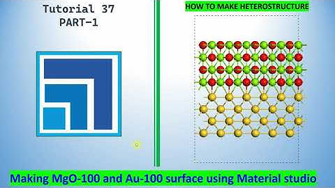 Making MgO (100) and Au (100) surface using Material studio to build Heterostructure - PART 1