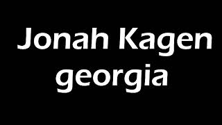 Jonah Kagen - georgia Lyrics