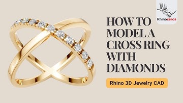 How to Model a Cross Ring with Stones in Rhino 3D – Jewelry CAD Tutorial for Beginners #529
