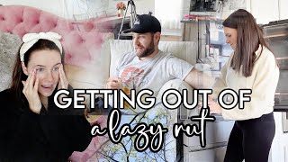 VLOG: getting out of a lazy rut, chats w/ zac about life + organizing!