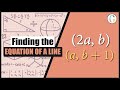 Find the Equation of the Line That Passes Through the Following Points: (2a, b) and (a, b + 1)