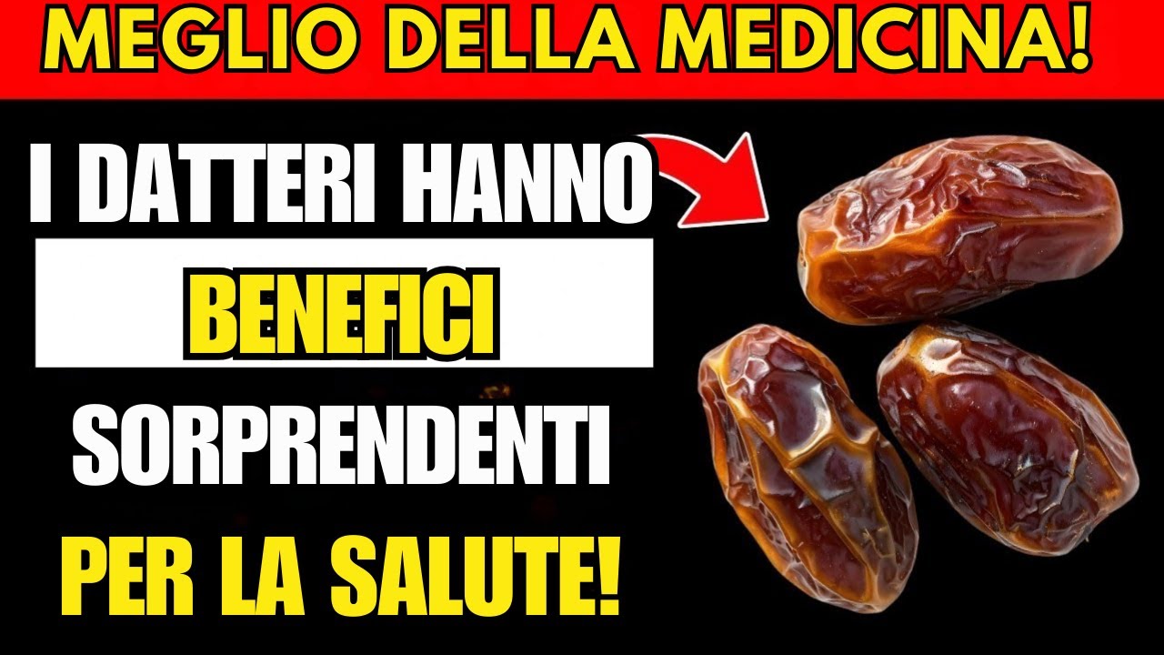 I BENEFICI SORPRENDENTI di mangiare DATTERI ogni giorno dopo i 60 anni ...