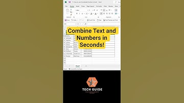 Combine Text and Numbers in Seconds! Concatenate Function  Excel tips #excelshorts #shorts