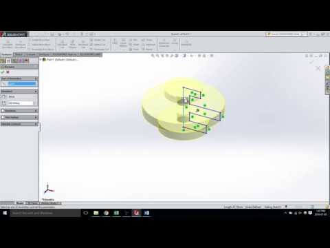 Revolve around center (revolved boss base) - solidworks 2015 - video 64