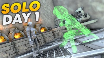 SOLO Claiming My Unraidable Hidden Base Location On Day 1 - ARK