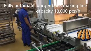 burger buns making line