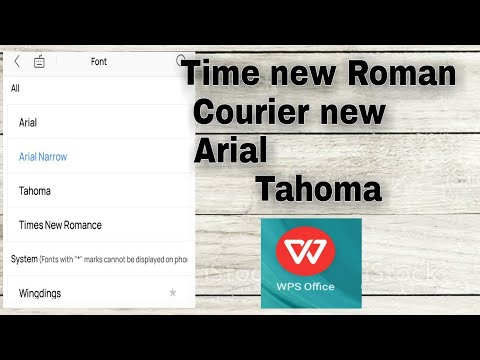How to Add Fonts on WPS office  |Times new Roman | Courier new | Arial | Android Tutorial