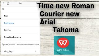 How to Add Fonts on WPS office  |Times new Roman | Courier new | Arial | Android Tutorial screenshot 1