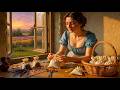 Peaceful 19th Century Cottage Life with Gentle Piano Music | Oil Painting Aesthetic