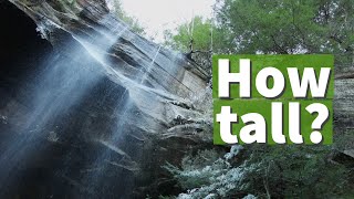 Measuring Ohio's tallest waterfall near Hocking Hills State Park