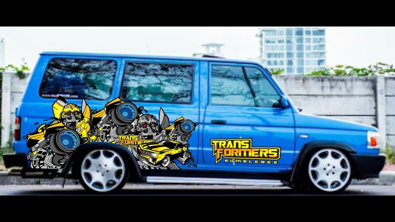 Cara Membuat Desain Stiker Mobil Kijang Super Transformer Gauull