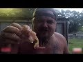 Redneck tries to eat pickled pig feet