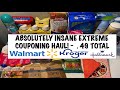 ABSOLUTELY INSANE EXTREME COUPONING HAUL! ~ .49 TOTAL! ~ WALMART/KROGER/HALLMARK ~ 2/9/21
