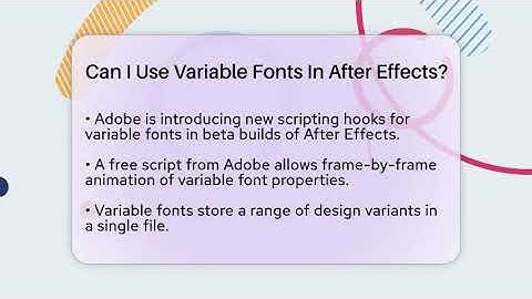 Can I Use Variable Fonts In After Effects? - Graphic Design Nerd