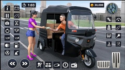 US RICKSHAW DRIVER ll Tuk Tuk Auto Driving game video.