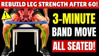 SENIORS: The 3-Minute Seated Band Routine to Strengthen Legs FAST! | Senior Health Tips