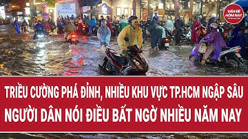 Triều cường phá đỉnh, nhiều khu vực TP.HCM ngập sâu, người dân nói điều bất ngờ nhiều năm nay