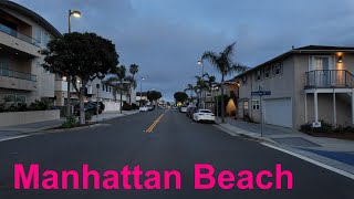 Relaxing Drive in Manhattan Beach, Hermosa Beach, Redondo Beach ASMR 4K