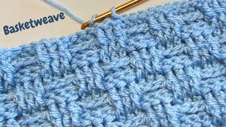 BASKETWEAVE Crochet Stitch | Perfect for Sweaters, Cardigans, Afghans and more!