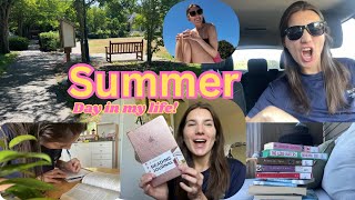 Summer day in my life☀️reading, library haul, little free library and more!