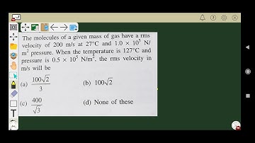Kinetic theory of gases problem ( rms velocity)