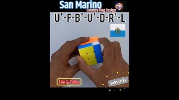 154-San Marino Country Flag Pattern in a Rubik