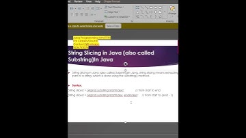 Slicing in Java for String