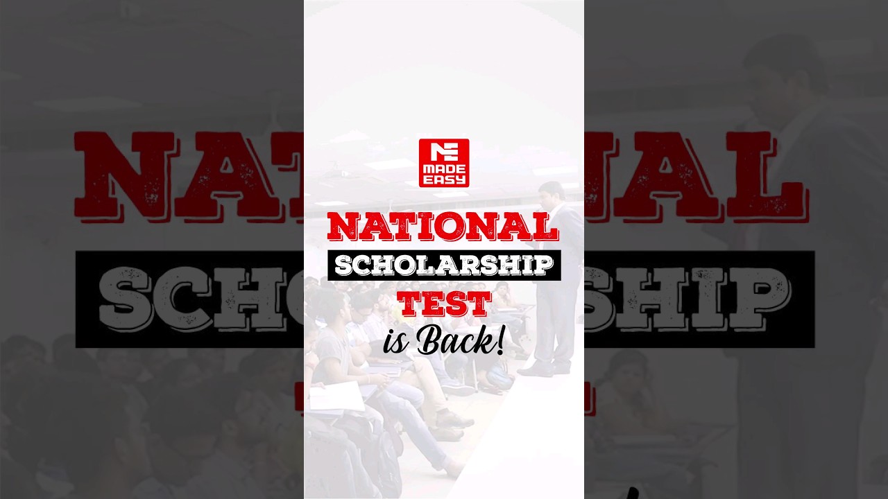 National Scholarship Test 2023 | NST | Shorts | GATE & ESE | MADE EASY