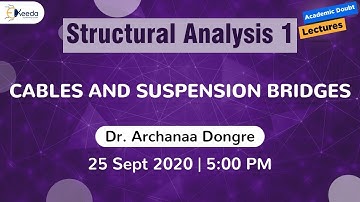 Structural Analysis 1 - Cables and Suspension Bridges - 25 Sep, 5 PM