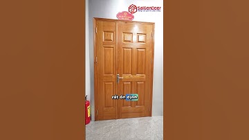 ✅ Giới thiệu mẫu cửa gỗ công nghiệp 2 cánh, đây là mẫu cửa gỗ HDF Veneer 2 cánh mẹ bồng con